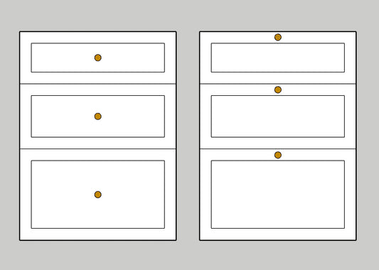 Where to install knobs on your kitchen drawers and cabinets