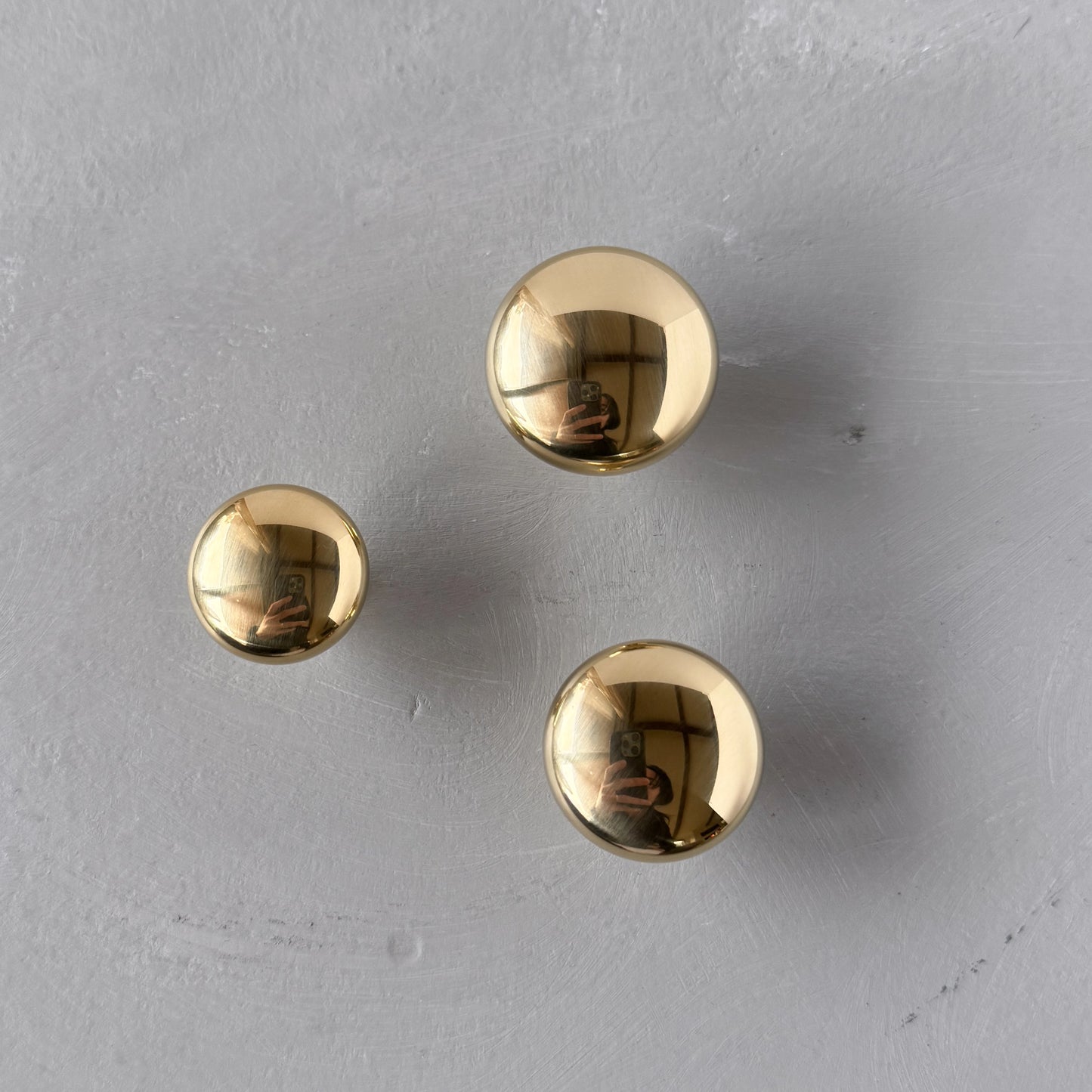 Solid Brass Mushroom Round Knobs - HERIOT