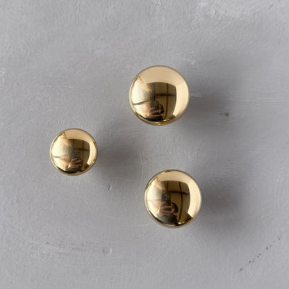 Solid Brass Mushroom Round Knobs - HERIOT