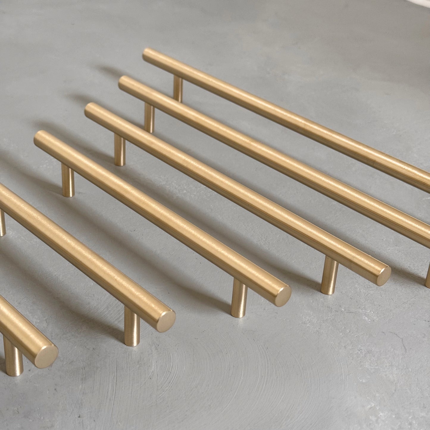 Solid Brass T-bar Handles - CAMDEN