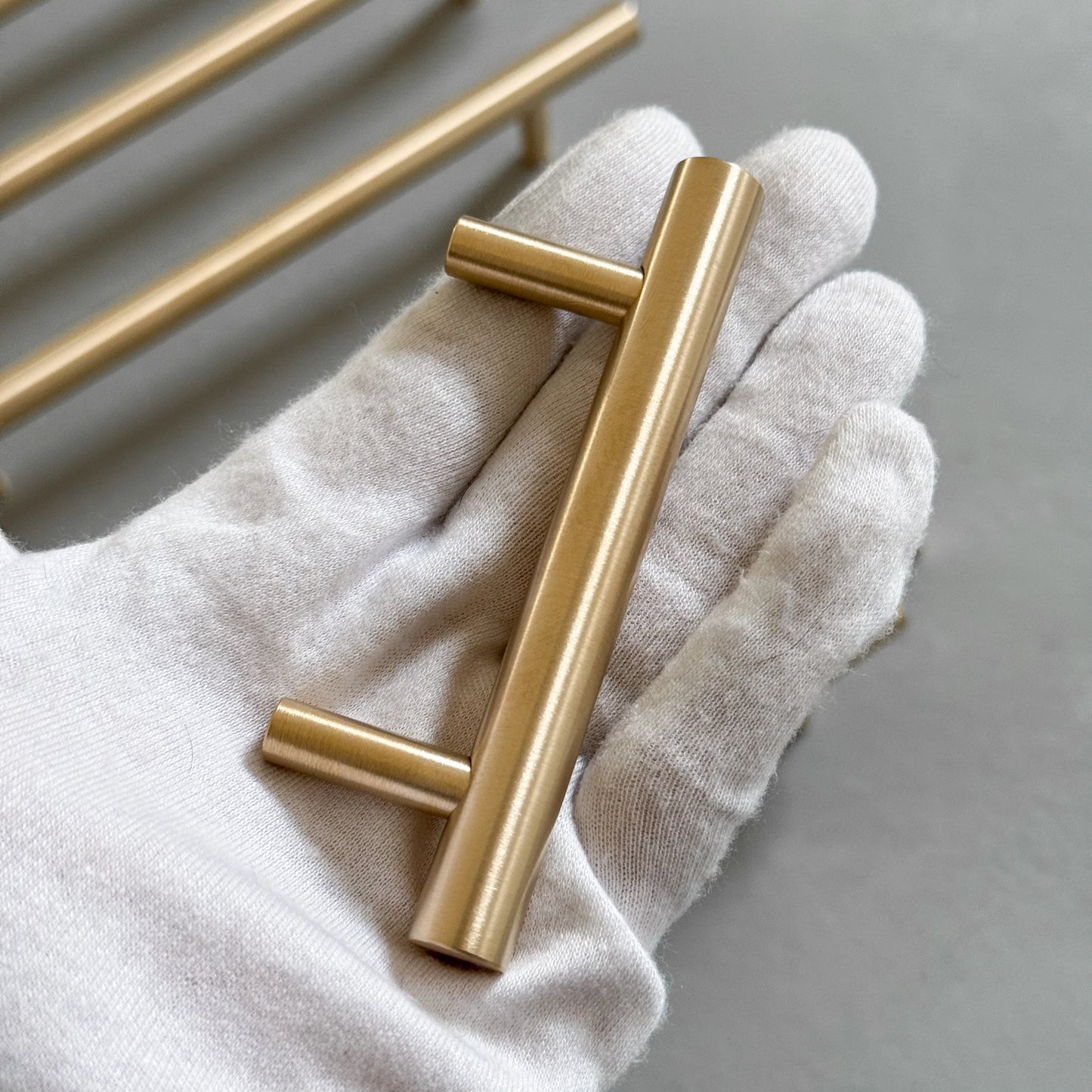 Solid Brass T-bar Handles - CAMDEN