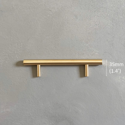 Solid Brass T-bar Handles - CAMDEN