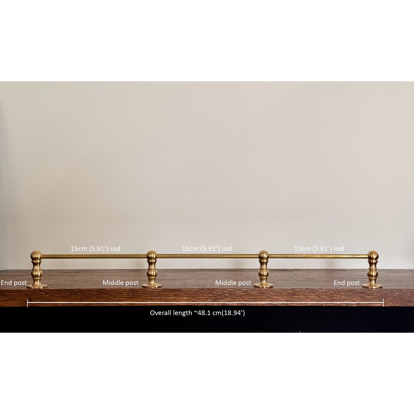 Brass Gallery Shelf Rail Unlacquered