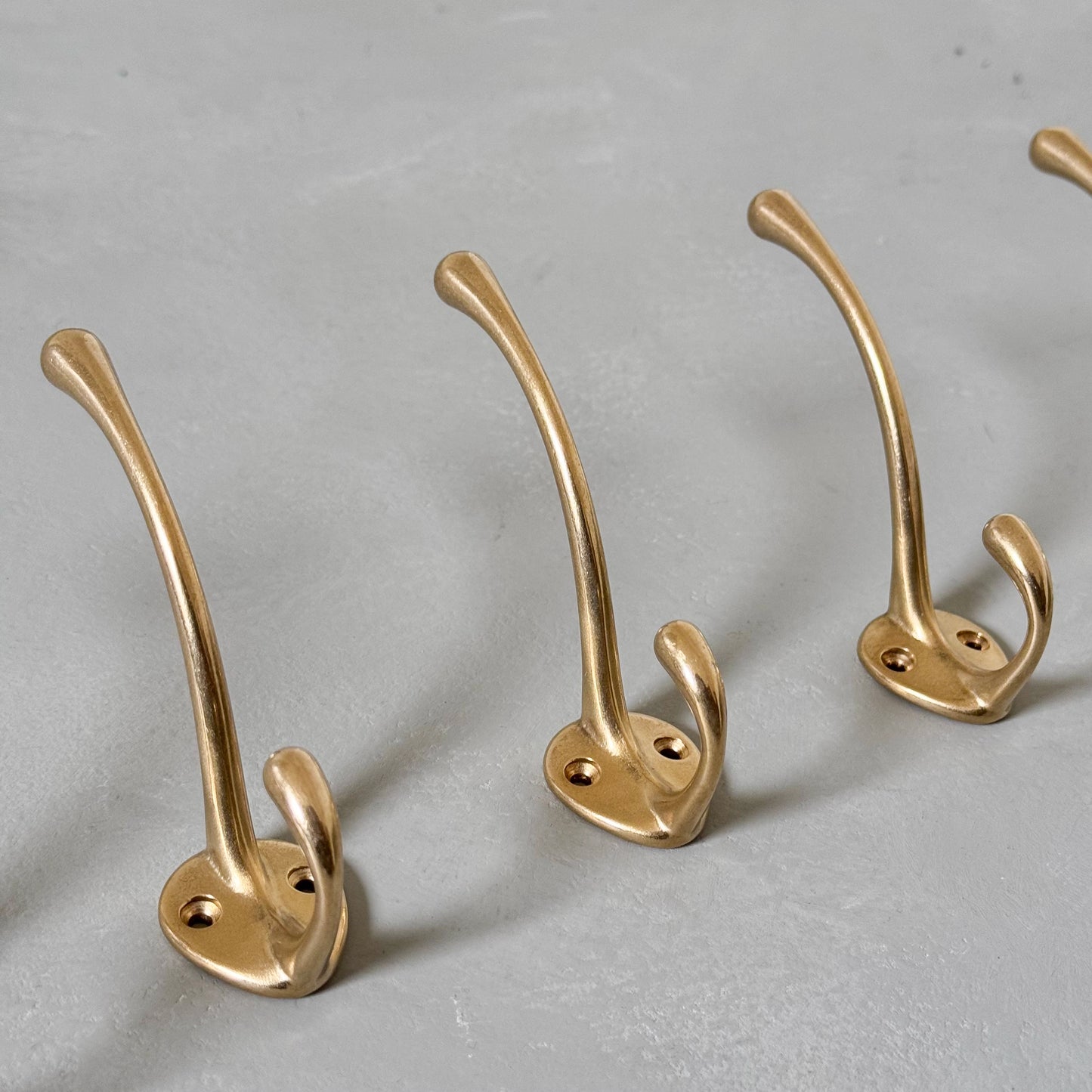 Unlacquered Brass Wall Hooks