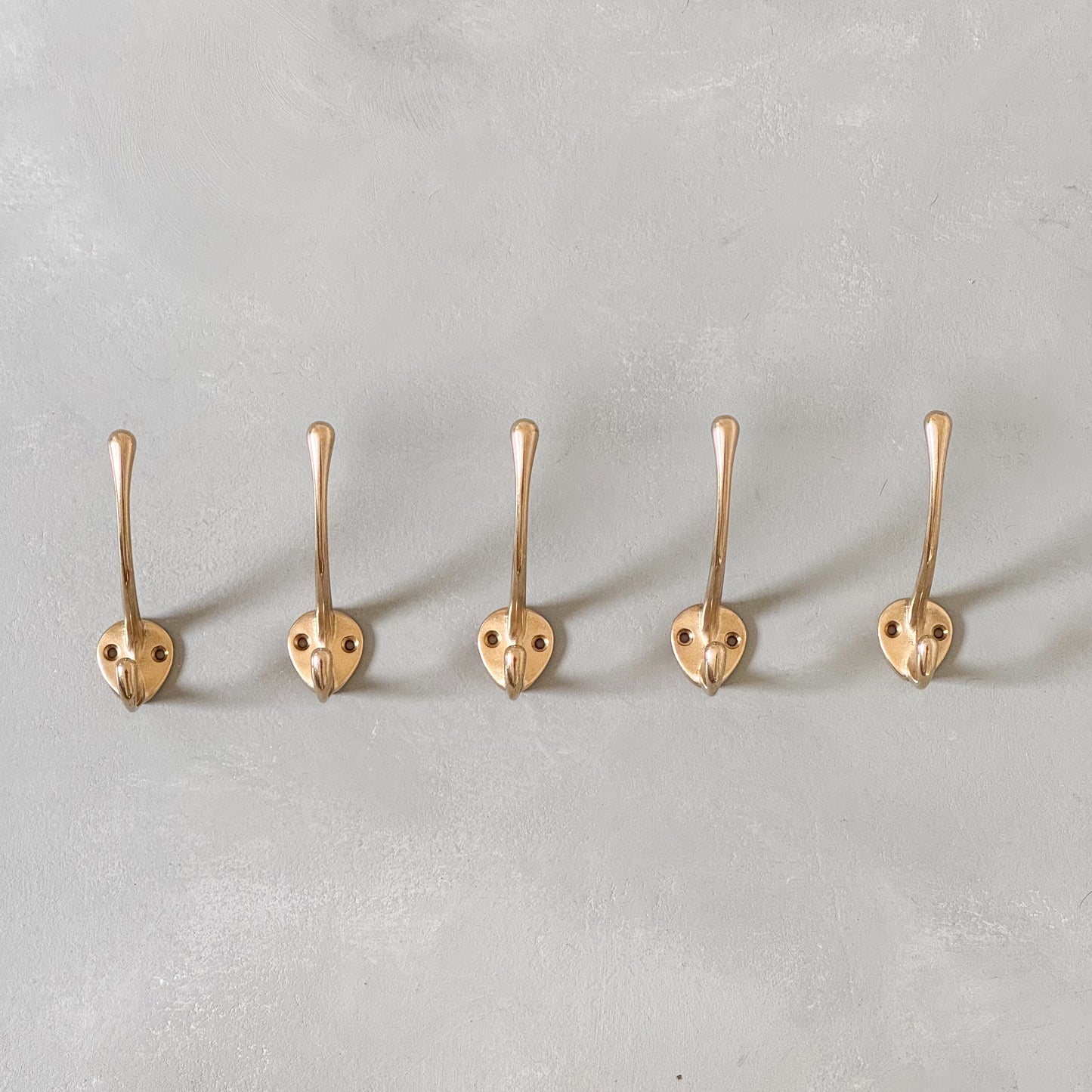 Unlacquered Brass Wall Hooks