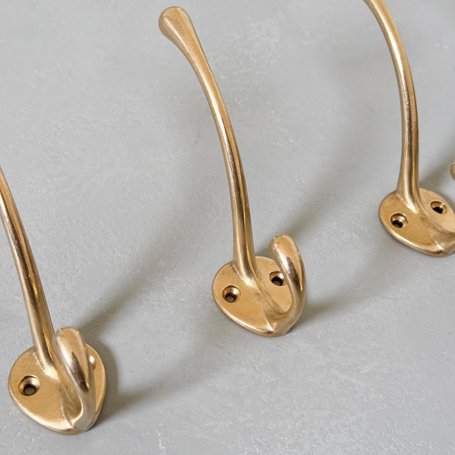 Unlacquered Brass Wall Hooks