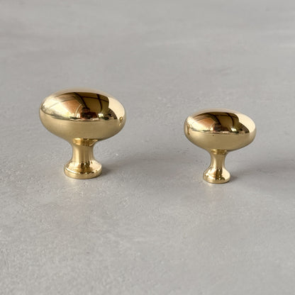 Solid Brass Oval Knob - EARBY