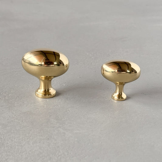 Solid Brass Oval Knob - EARBY