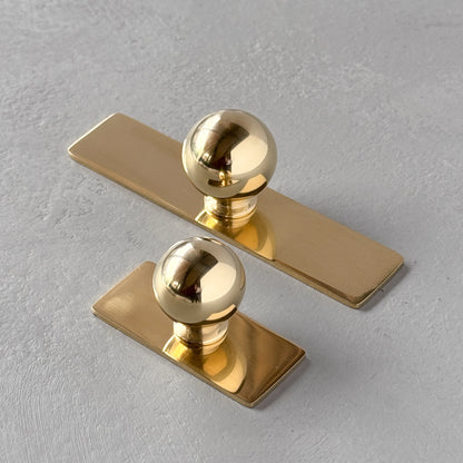Solid Brass Knobs with Backplate