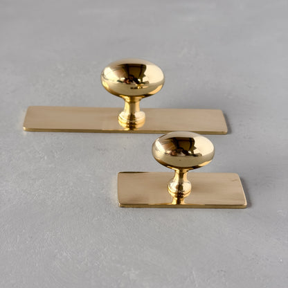 Solid Brass Oval Knob - EARBY