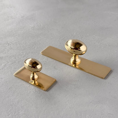 Solid Brass Knobs with Backplate