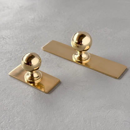 Solid Brass Knobs with Backplate