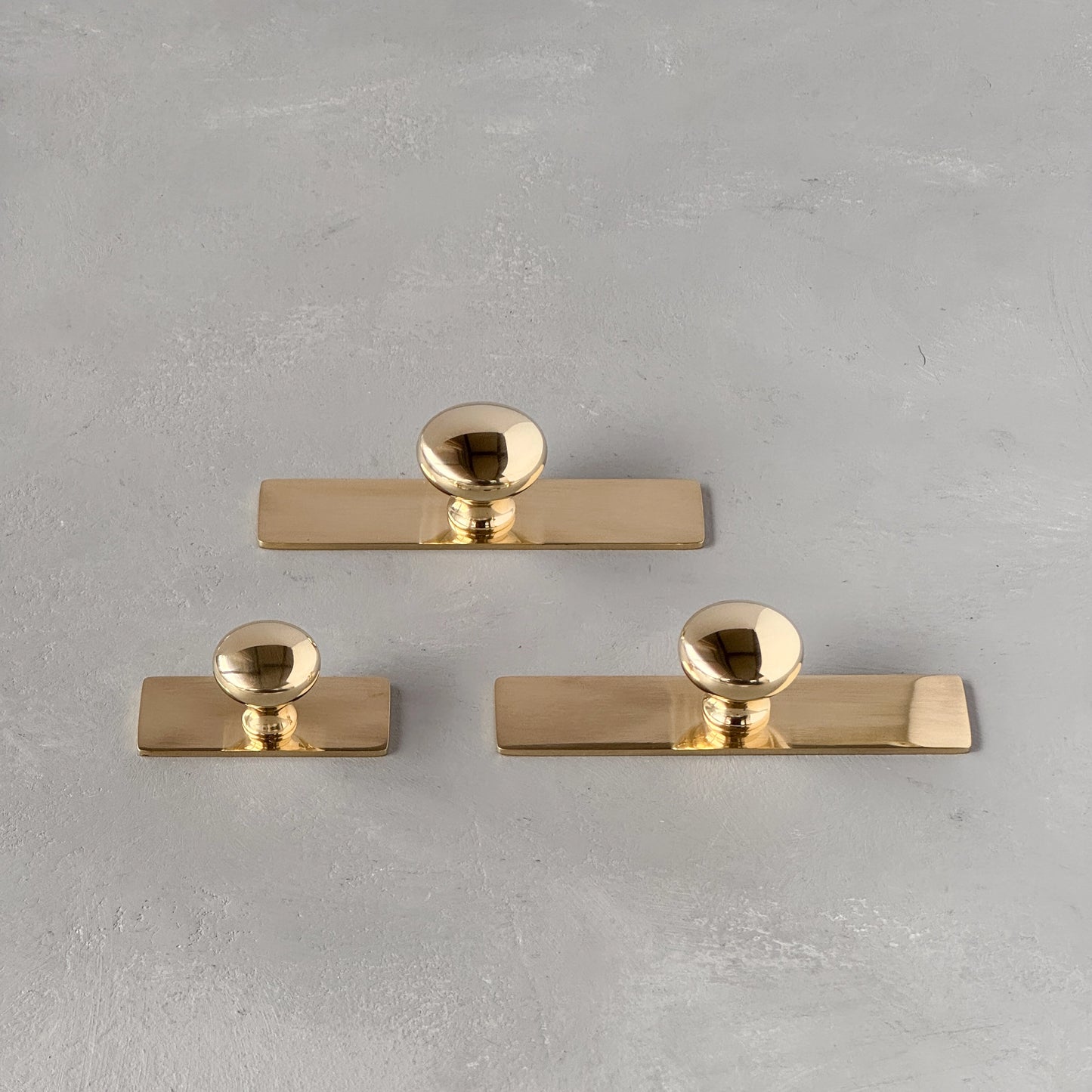 Solid Brass Knobs with Backplate