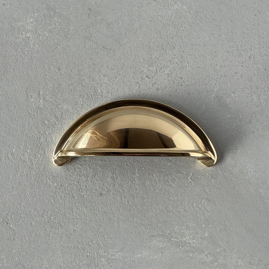 Solid Brass Cup Pull Handle - HAXBY