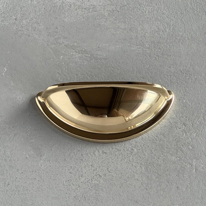 Solid Brass Cup Pull Handle - HAXBY