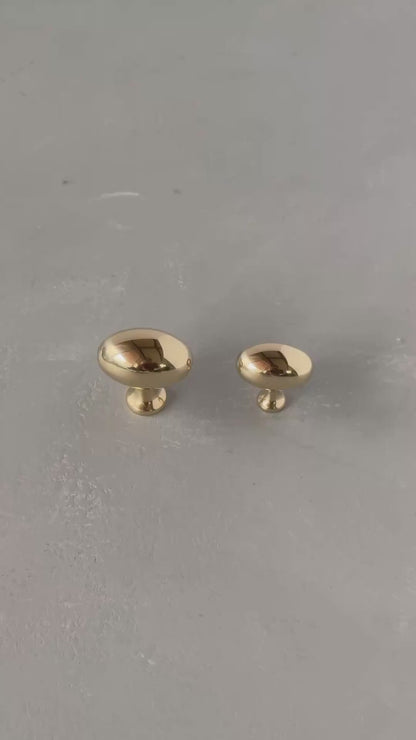 Solid Brass Oval Knob - EARBY